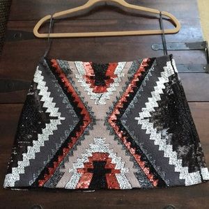 Zara sequin mini skirt